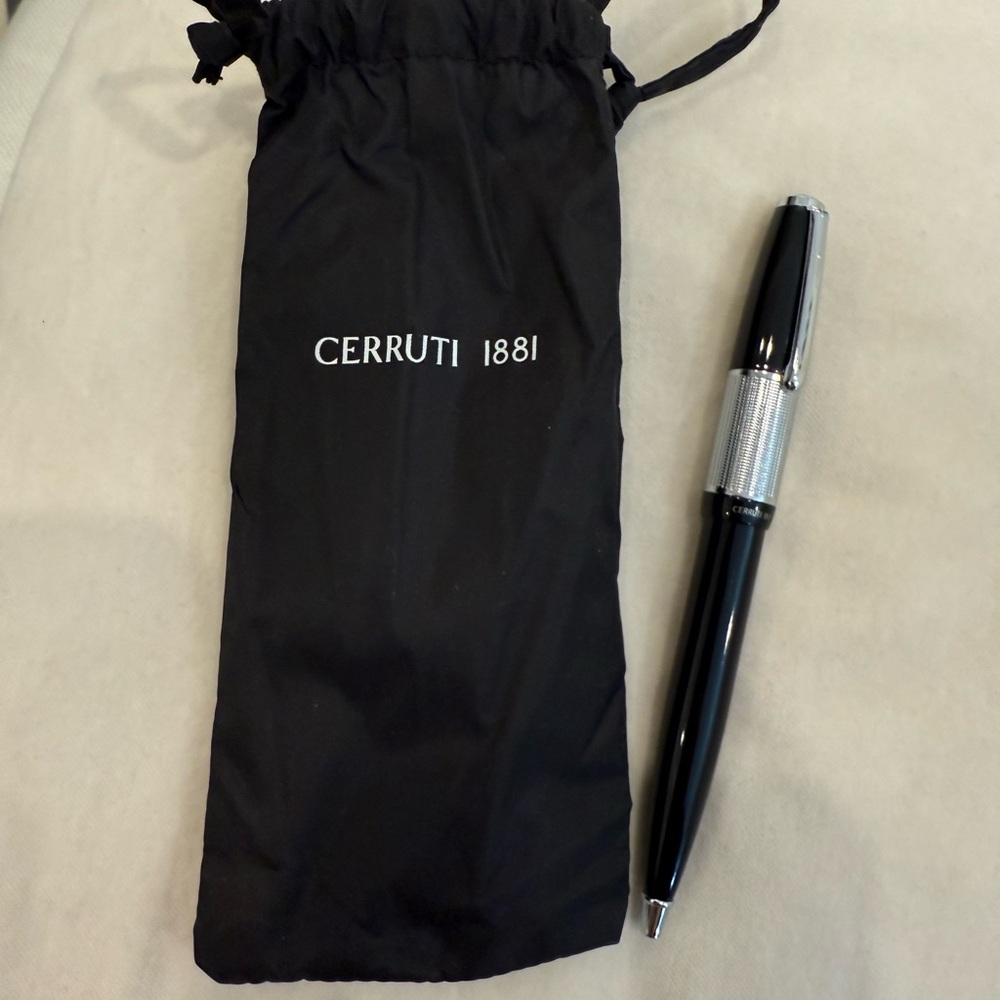 Cerruti 1881 Black Pen with Silver Accents